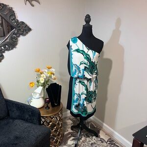 Dressbarn Blue, Green and White Asymmetrical Sundress